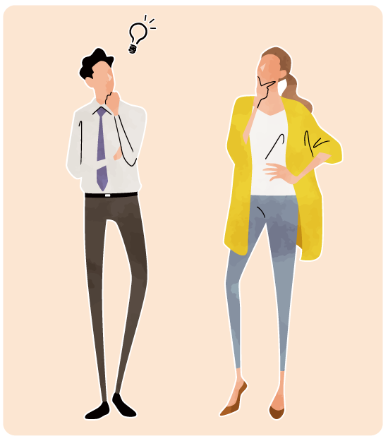 悩むビジネスパーソン